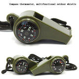 3-in-1 Outdoor Whistle with Compass & Thermometer