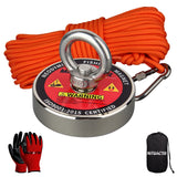 120KG Vertical Srong Neodymium Lifting Magnet Set 10M  Rope Permanant Pot Magnet D60mm Outdoor Funny Tools Fishing